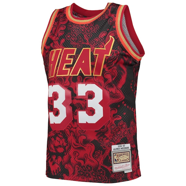 Alonzo Mourning Miami Heat Hardwood Classics 1996/97 Lunar New Year Swingman Jersey - Red - Image 2