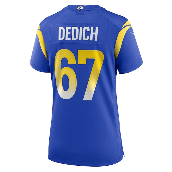 Justin Dedich Los Angeles Rams Nike Women's Game Jersey - Royal - Image 3