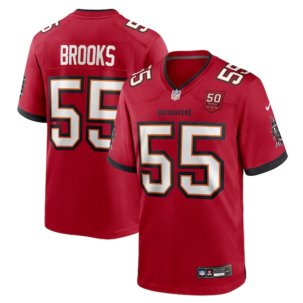 Derrick Brooks Tampa Bay Buccaneers Nike 50th Season Team Game Jersey - Red/Creamsicle - Image 2