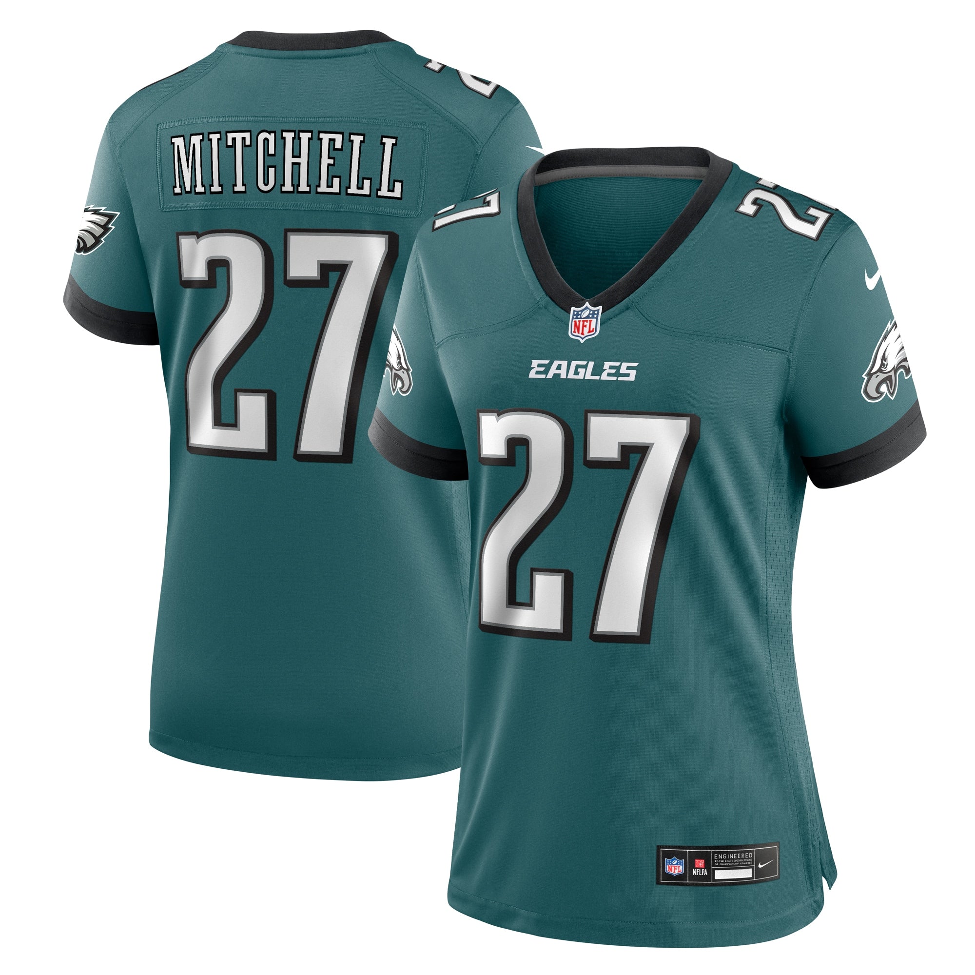 Quinyon Mitchell Philadelphia Eagles Nike Women's Alternate Game Jersey - Kelly Green/Green - Image 5