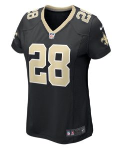 Alternative view of Lonnie Johnson Jr. New Orleans Saints Nike Women's Team Game Jersey -  Black