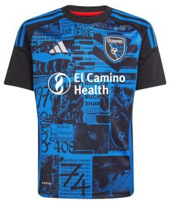Alternative view of Josef Martinez San Jose Earthquakes adidas Youth 2025 Headliner Replica Player Jersey - Black