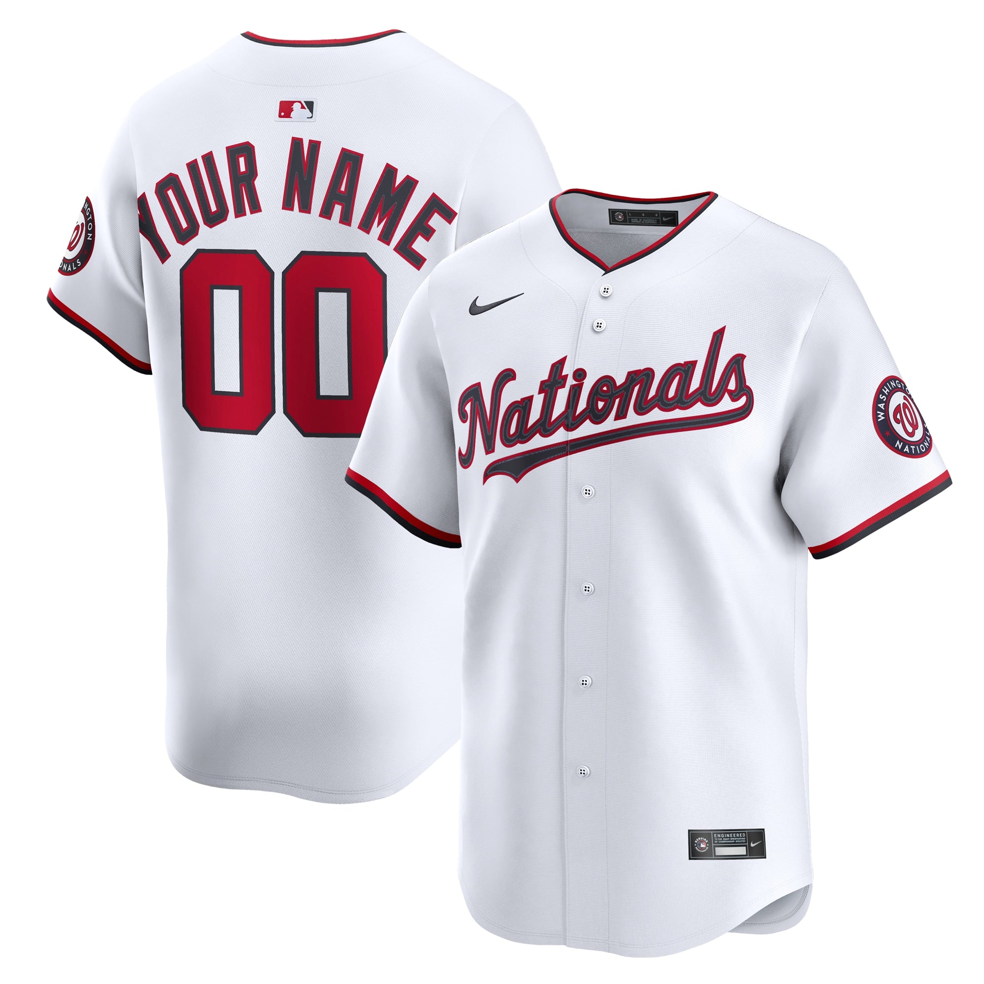 Washington Nationals Nike Alternate Limited Custom Jersey - Navy/White - Image 6