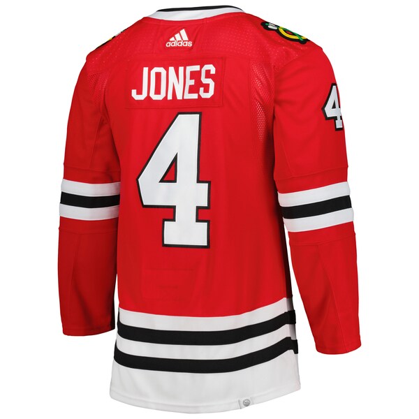 Seth Jones Chicago Blackhawks adidas Home Primegreen Authentic Player Jersey - Red - Image 3