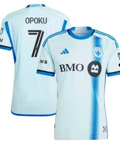 Kwadwo Opoku CF Montreal adidas 2024 La Main Authentic Player Jersey?¨C Light Blue