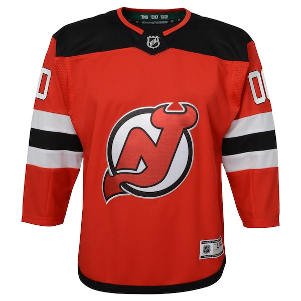 New Jersey Devils Youth Home Premier Custom Jersey - Red - Image 2