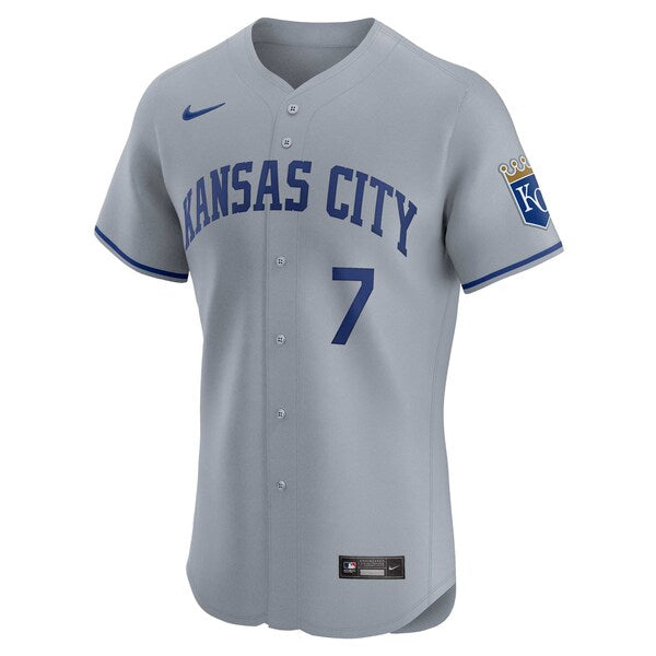 Bobby Witt Jr. Kansas City Royals Nike Road Elite Player Jersey - Gray - Image 3