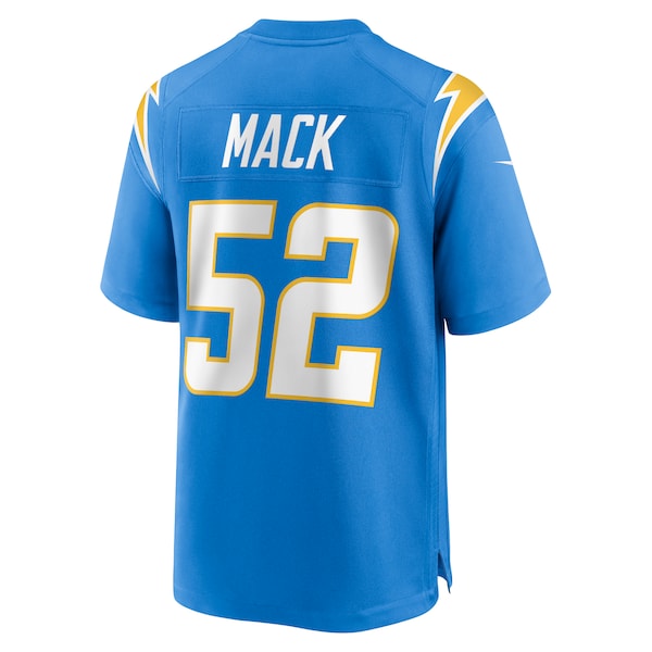 Khalil Mack Los Angeles Chargers Nike Youth Game Jersey - Powder Blue/Navy - Image 4