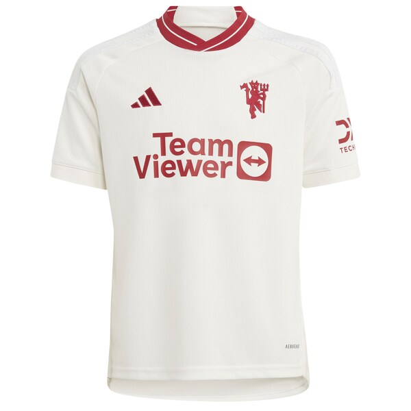 Victor Lindelof Manchester United adidas Youth 2023/24 Third Replica Player Jersey - White - Image 3