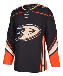 Alternative view of Anaheim Ducks adidas Home Authentic Blank Jersey - Black