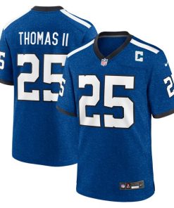 Alternative view of Rodney Thomas II Indianapolis Colts Nike Indiana Nights Alternate Game Jersey - Royal/Royal