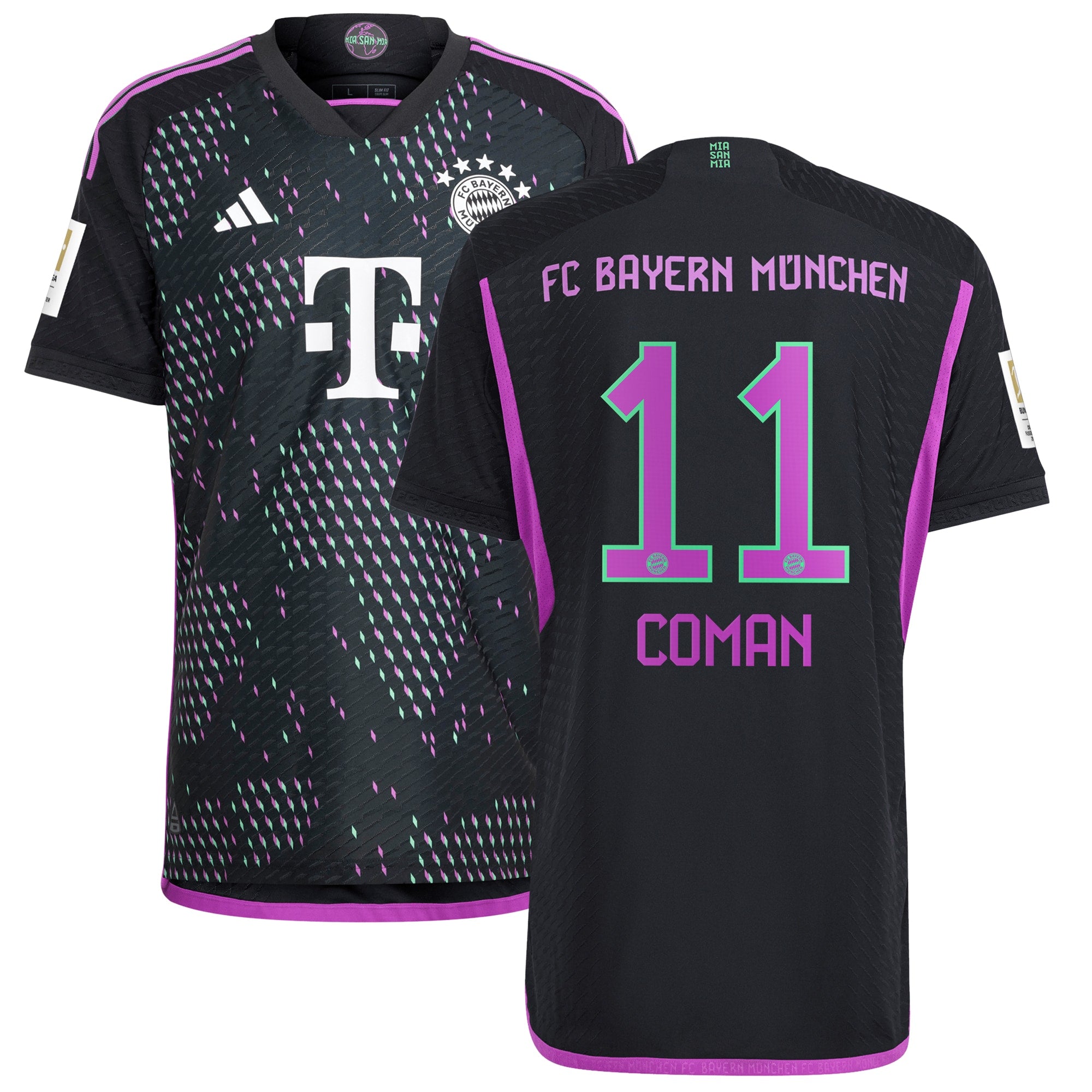 Kingsley Coman Bayern Munich adidas 2023/24 Home Authentic Jersey - White/Black - Image 5