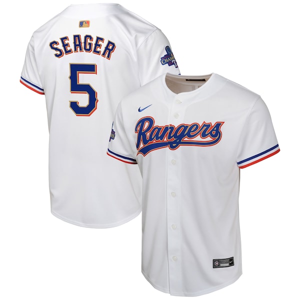 Corey Seager Texas Rangers Nike Youth 2024 Gold Collection Limited Player Jersey?ยจC White