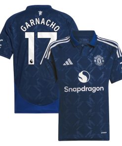 Alejandro Garnacho Manchester United adidas Youth 2024/25 Away Replica Player Jersey - Navy