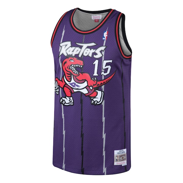 Vince Carter Toronto Raptors 1998/99 Hardwood Classics Swingman Jersey - Purple/White - Image 3