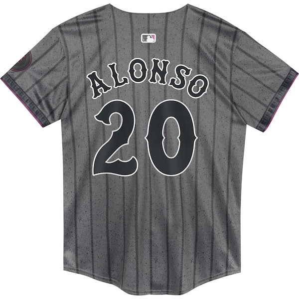 Pete Alonso New York Mets Nike Preschool 2024 City Connect Limited Player Jersey - Graphite - Image 3