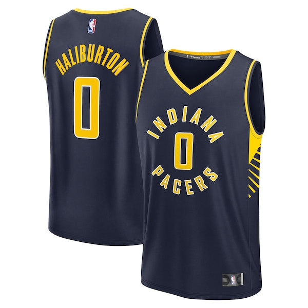 Tyrese Haliburton Indiana Pacers Fast Break Replica Jersey - Icon Edition - Navy