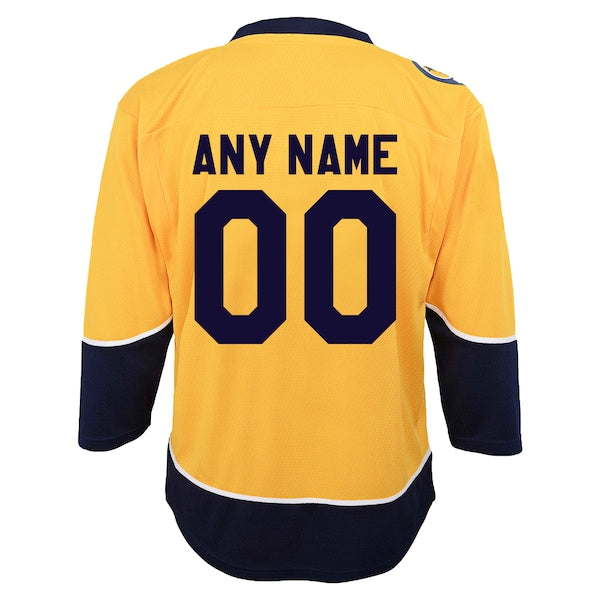 Nashville Predators Preschool Home Replica Custom Jersey - Yellow - Image 3
