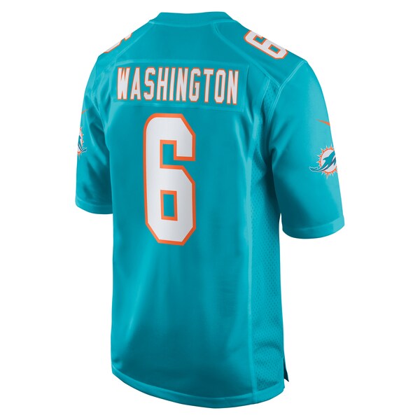 Malik Washington Miami Dolphins Nike Team Game Jersey - Aqua - Image 3