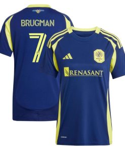 Alternative view of Gast¨®n Brugman Nashville SC adidas Women's 2025 The Heart of Nashville Kit Replica Player Jersey - Navy