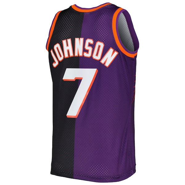 Kevin Johnson Phoenix Suns Hardwood Classics 1996/97 Split Swingman Jersey - Purple/Black - Image 4