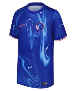 Alternative view of Christopher Nkunku Chelsea Nike Youth 2024/25 Home Replica Player Jersey - Blue