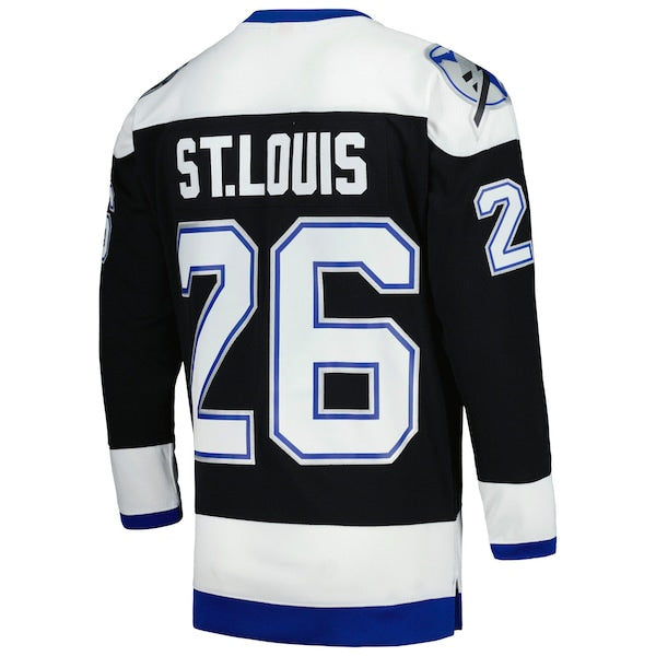 Martin St. Louis Tampa Bay Lightning 2004 Stanley Cup Champions Blue Line Player Jersey - Black - Image 3