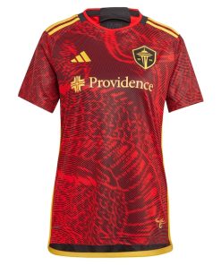Alternative view of Pedro de la Vega Seattle Sounders FC adidas Women's 2024 The Bruce Lee Kit Replica Player Jersey?¨C Red