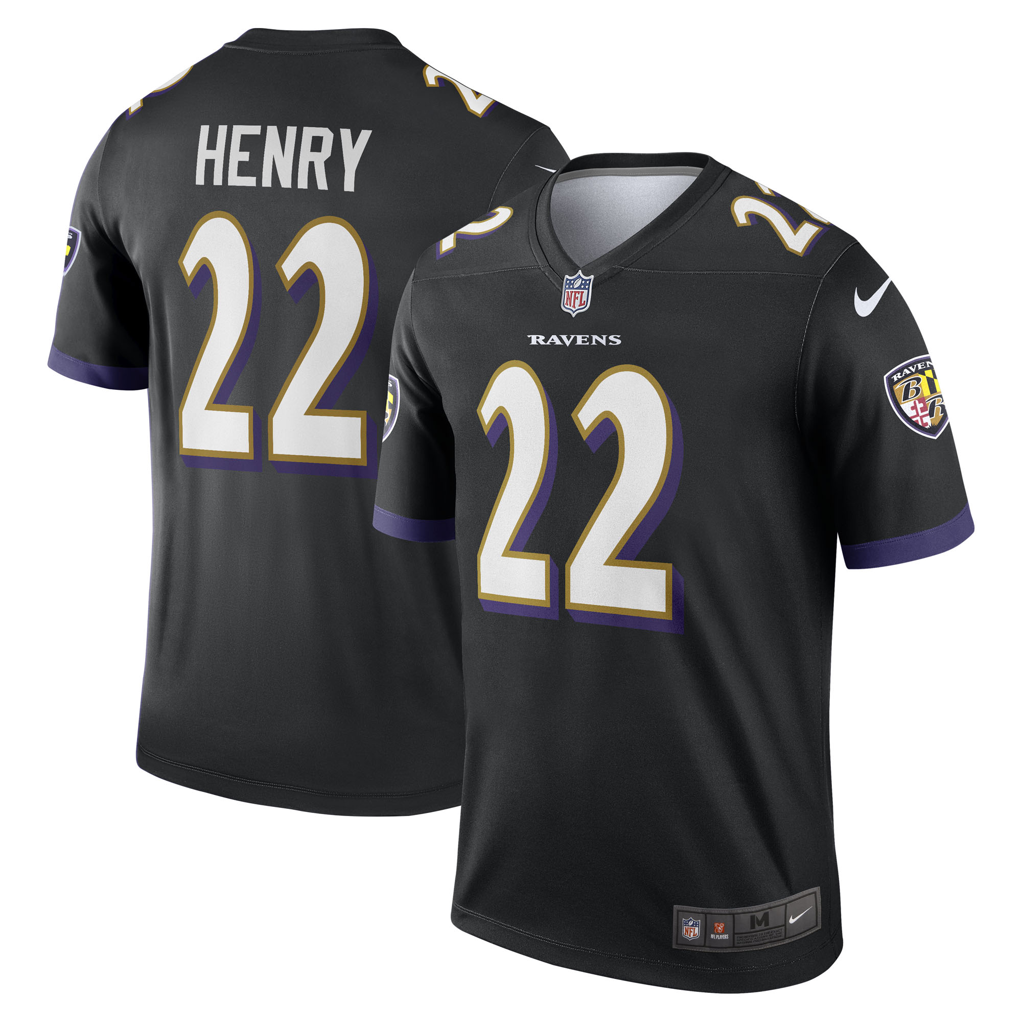 Derrick Henry Baltimore Ravens Nike Alternate Legend Jersey - Purple/Black - Image 6