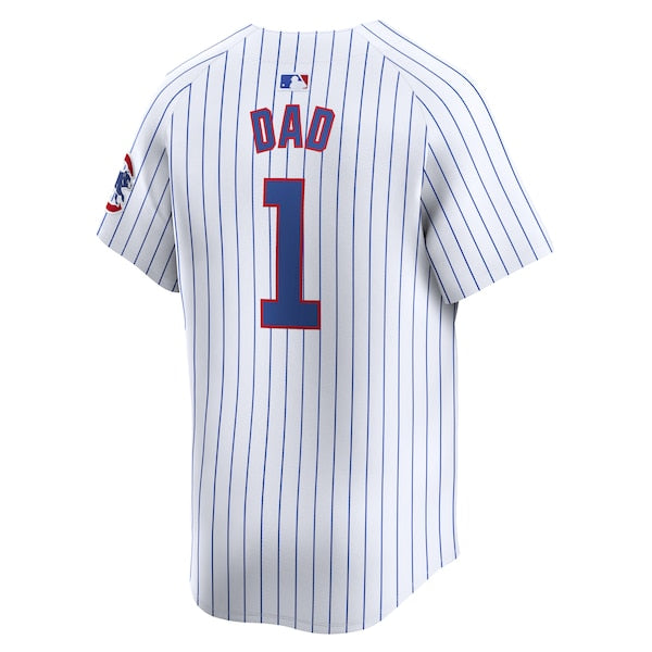 Chicago Cubs Nike #1 Dad Home Limited Jersey - White - Image 5