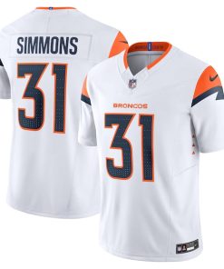 Justin Simmons Denver Broncos Nike Vapor F.U.S.E. Limited Jersey - White/Navy/Orange