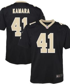 Alvin Kamara New Orleans Saints Nike Youth Game Jersey - Black/White