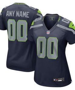 Seattle Seahawks Nike Women's Custom Game Jersey - College Navy