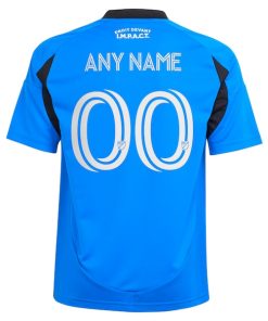 Alternative view of CF Montreal adidas Youth 2025 Montr¨¦al Original Replica Custom Jersey - Blue