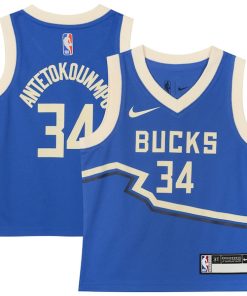 Giannis Antetokounmpo Milwaukee Bucks Nike Preschool 2024/25 Swingman Player Jersey -  City Edition - Royal