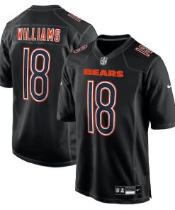 Alternative view of Caleb Williams Chicago Bears Nike Fashion Jersey - Carbon Black/White