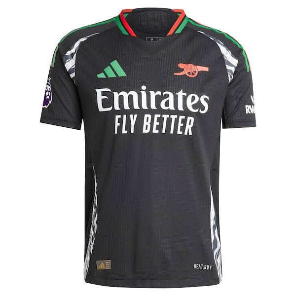 Bukayo Saka Arsenal adidas 2024/25 Away Authentic Player Jersey - Black - Image 3