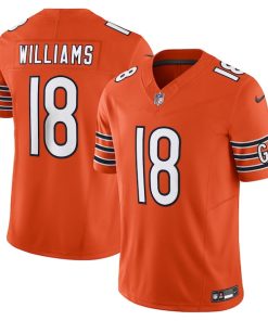 Caleb Williams Chicago Bears Nike Vapor F.U.S.E. Limited Jersey - Orange/White/Navy