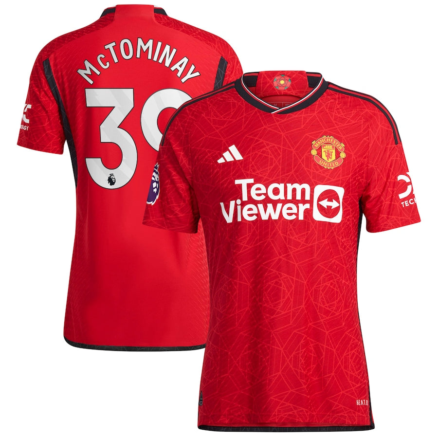 Scott McTominay Manchester United adidas 2023/24 Away Authentic Player Jersey - Green/Red - Image 8