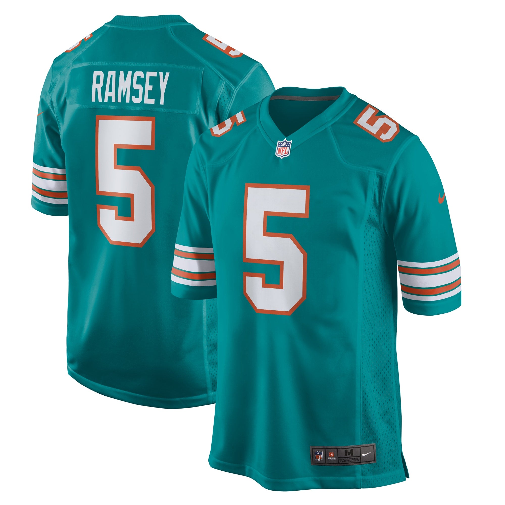 Jalen Ramsey Miami Dolphins Nike Away Game Jersey - White/Aqua - Image 5