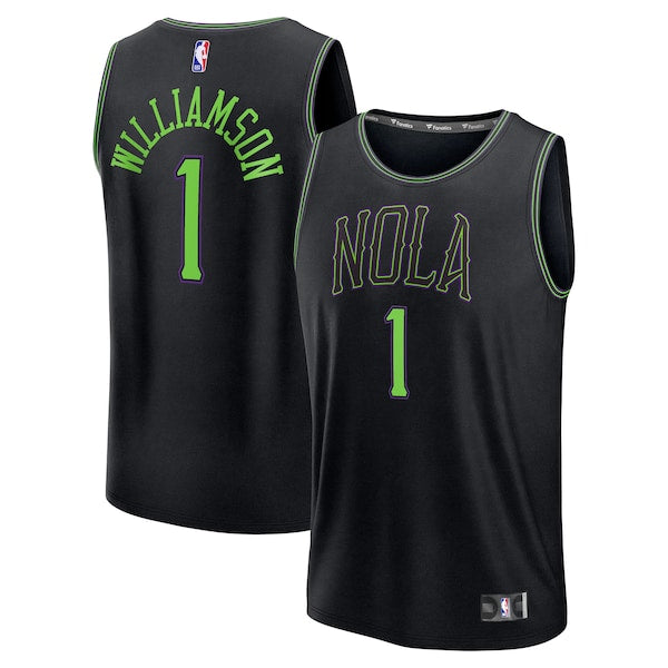Zion Williamson New Orleans Pelicans 2025/26 City Edition Fast Break Jersey - Black
