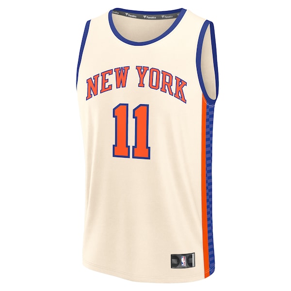Jalen Brunson New York Knicks Youth 2025/26 City Edition Fast Break Jersey - Cream - Image 2