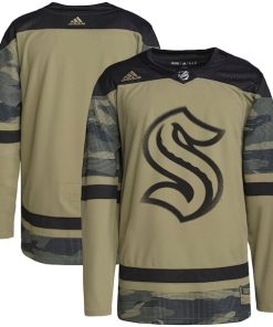 Seattle Kraken adidas Military Appreciation Team Authentic Practice Jersey - Camo