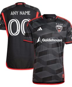 D.C. United adidas 2024 The Icon Kit Authentic Custom Jersey?¨C Black