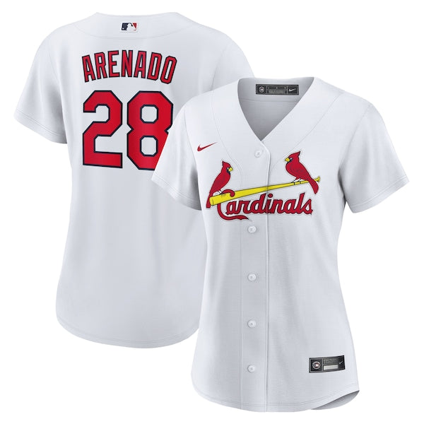 Nolan Arenado St. Louis Cardinals Nike Women's Home Official Replica Player Jersey - White/Cream/Red - Image 2