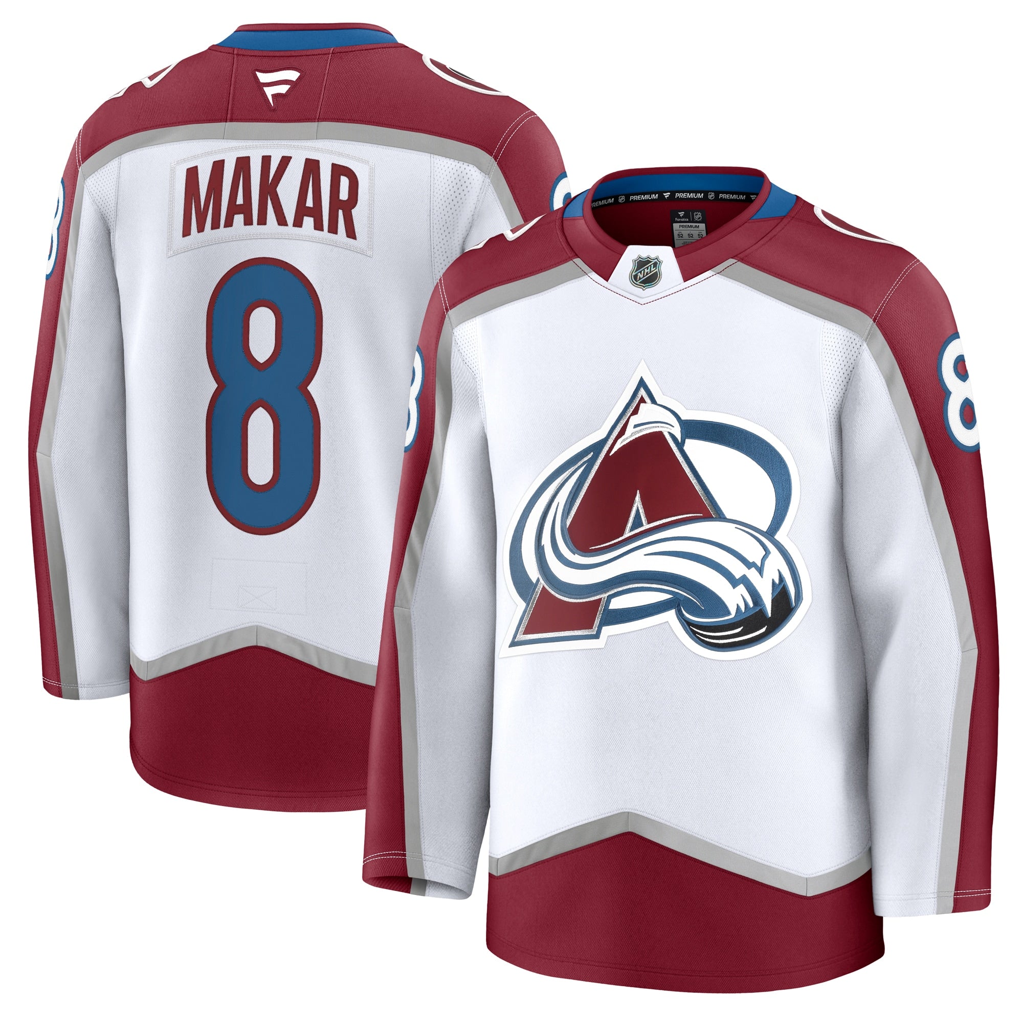 Cale Makar Colorado Avalanche Home Premium Jersey - Burgundy/Navy/White - Image 8