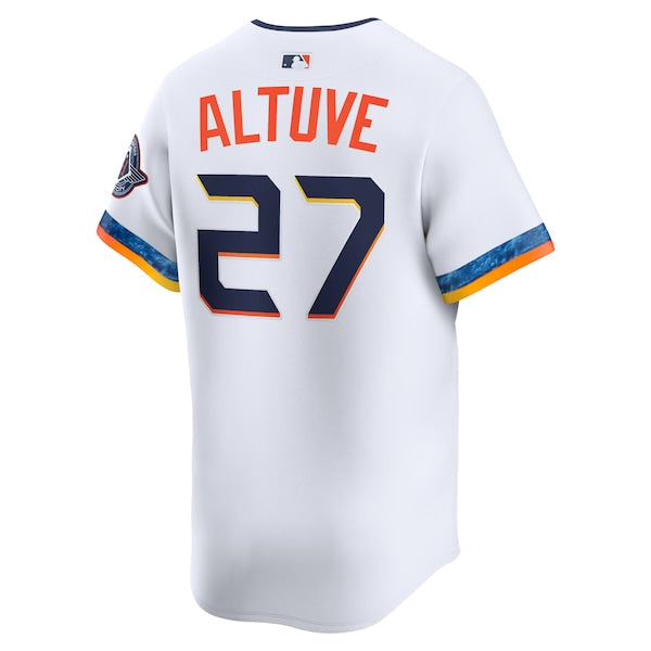 Jose Altuve Houston Astros Nike 2025 City Connect Limited Player Jersey - White - Image 3