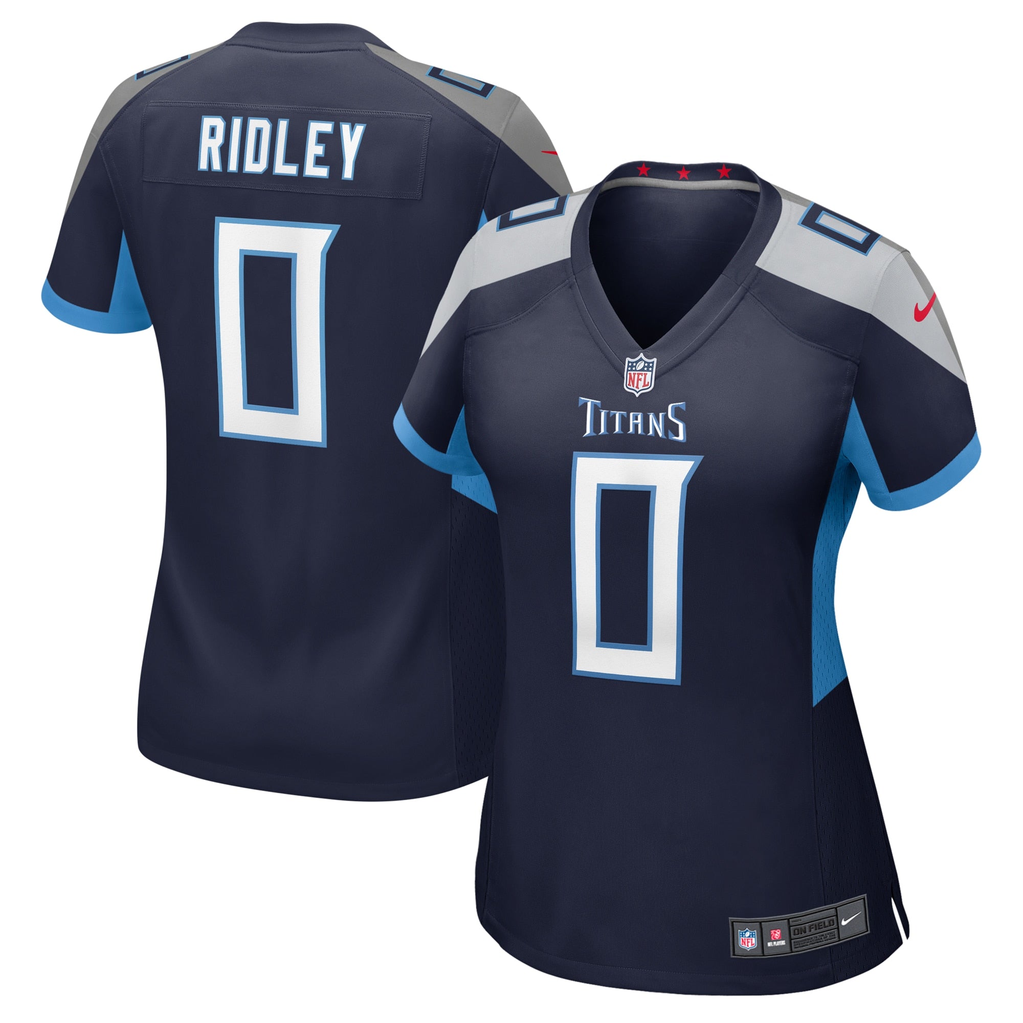 Calvin Ridley Tennessee Titans Nike Women's Team Game Jersey - Light Blue/Navy - Image 6