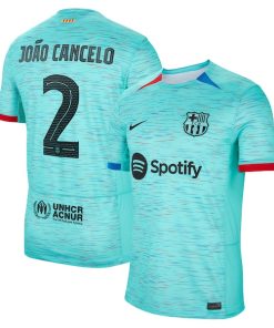Joao Cancelo Barcelona Nike 2023/24 Third Replica Jersey - Aqua/Royal/White