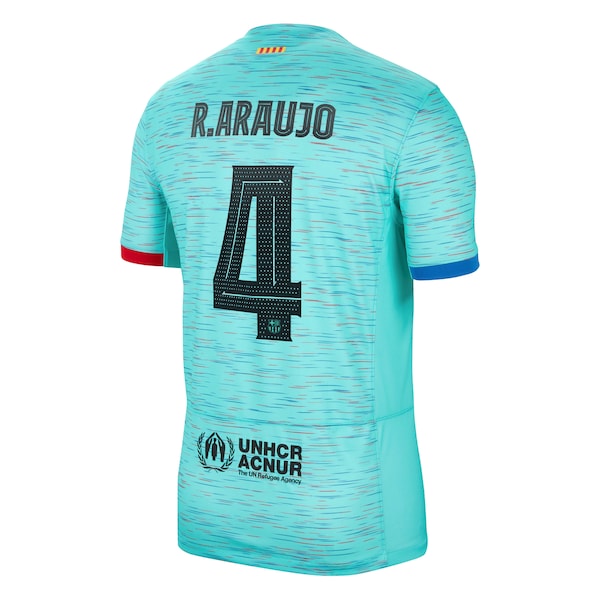 Ronald Araujo Barcelona Nike 2023/24 Third Replica Jersey - Aqua/Royal/White - Image 4